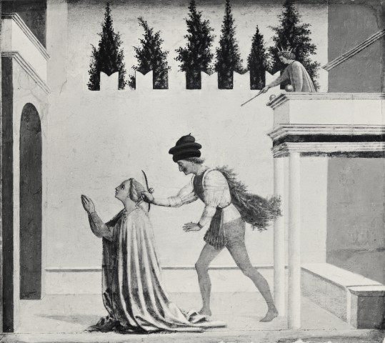 Gemäldegalerie, Staatliche Museen zu Berlin — Veneziano Domenico (Domenico di Bartolomeo) - sec. XV - Martirio di santa Lucia — insieme